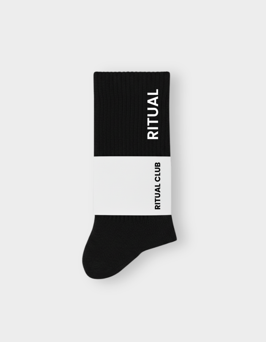 RITUAL LOGO SOCKS BLACK