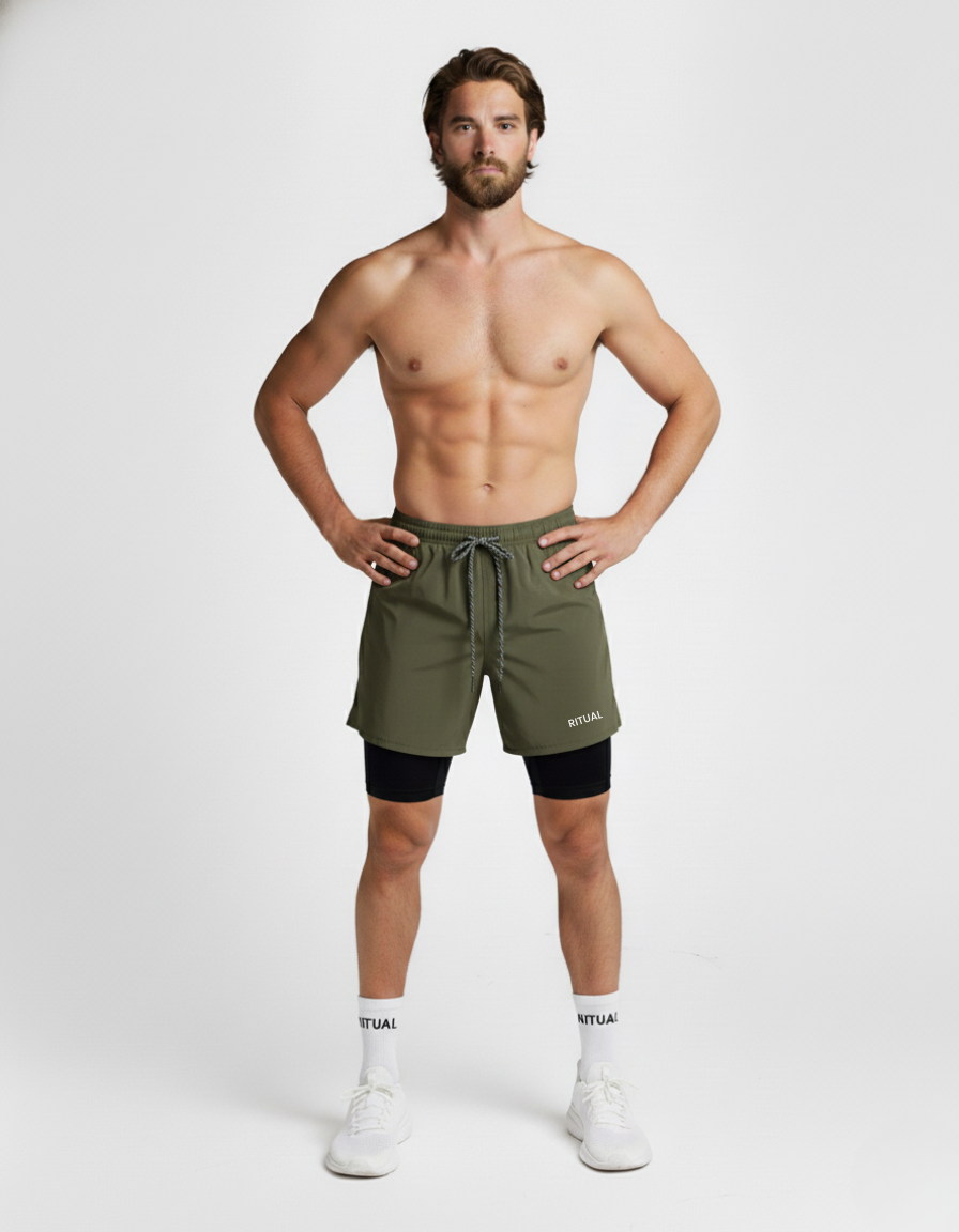 RITUAL 2 in 1 RUNNING SHORTS