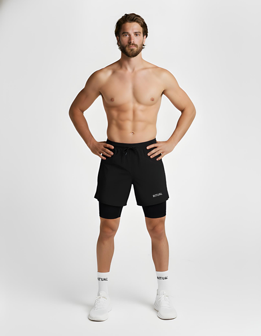 RITUAL 2 in 1 RUNNING SHORTS