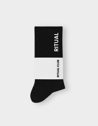 RITUAL LOGO SOCKS BLACK