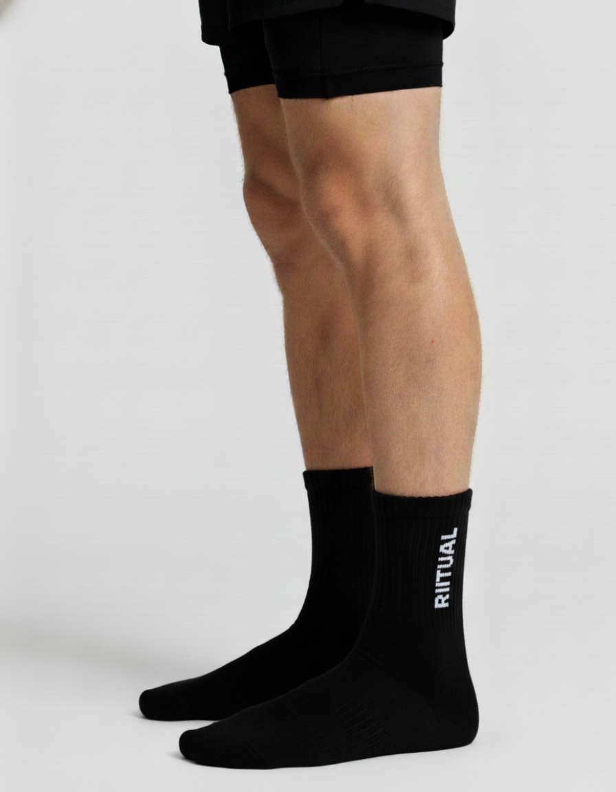 RITUAL LOGO SOCKS BLACK