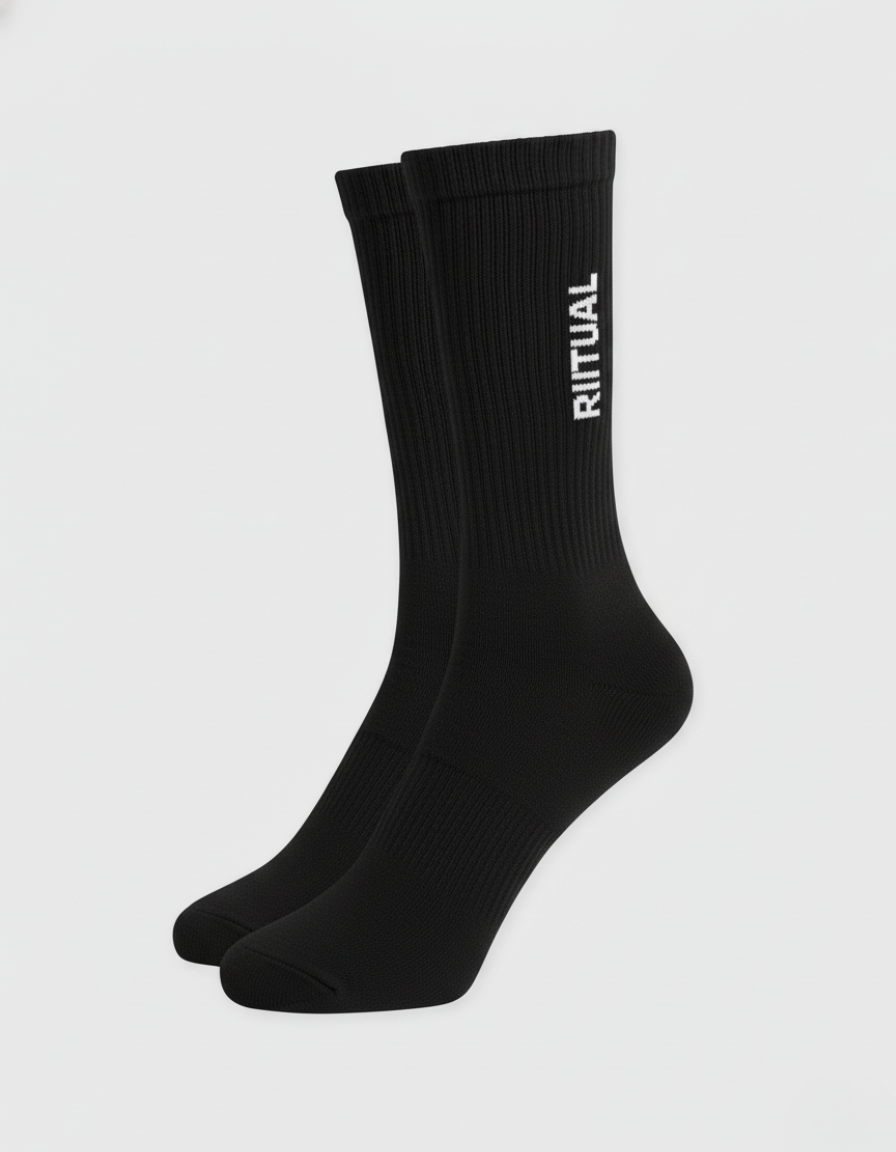 RITUAL LOGO SOCKS BLACK