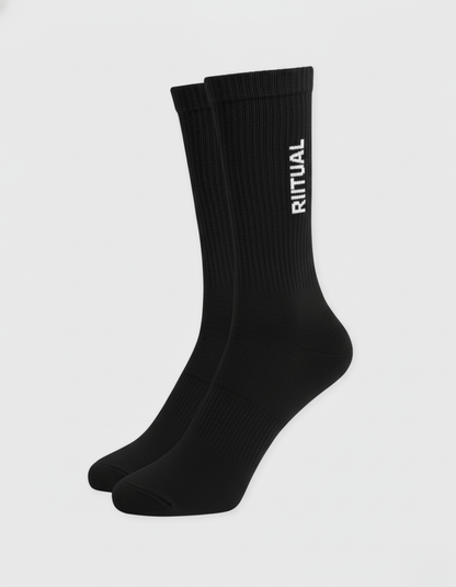 RITUAL LOGO SOCKS BLACK