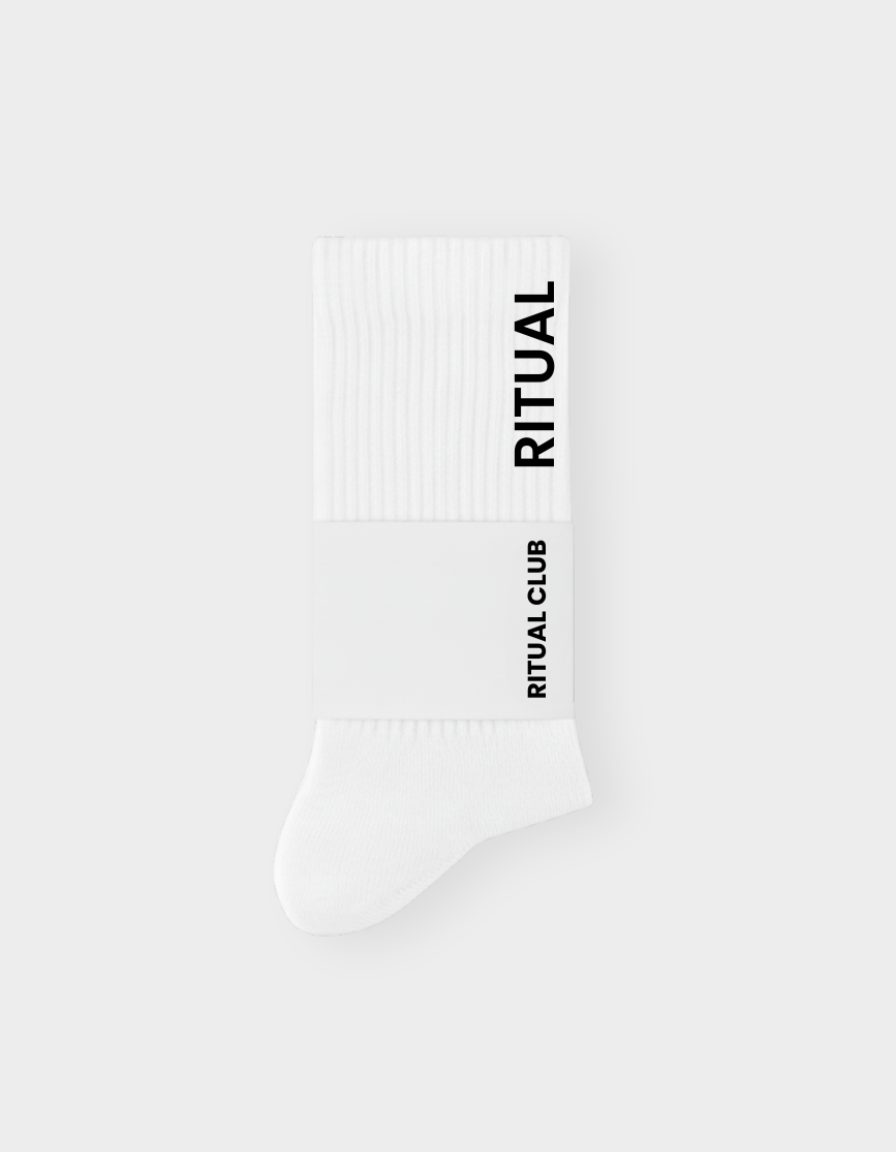 RITUAL LOGO SOCKS WHITE