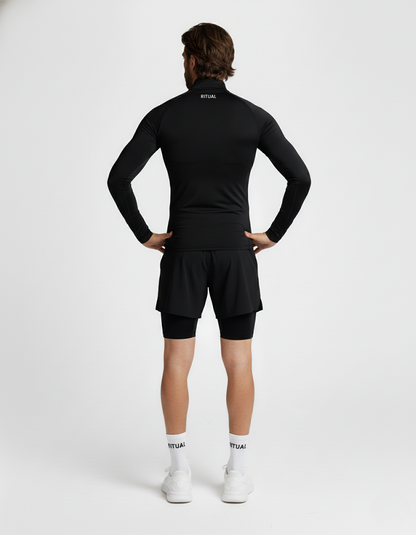 RITUAL COMPRESSION QUARTER ZIP LOGO