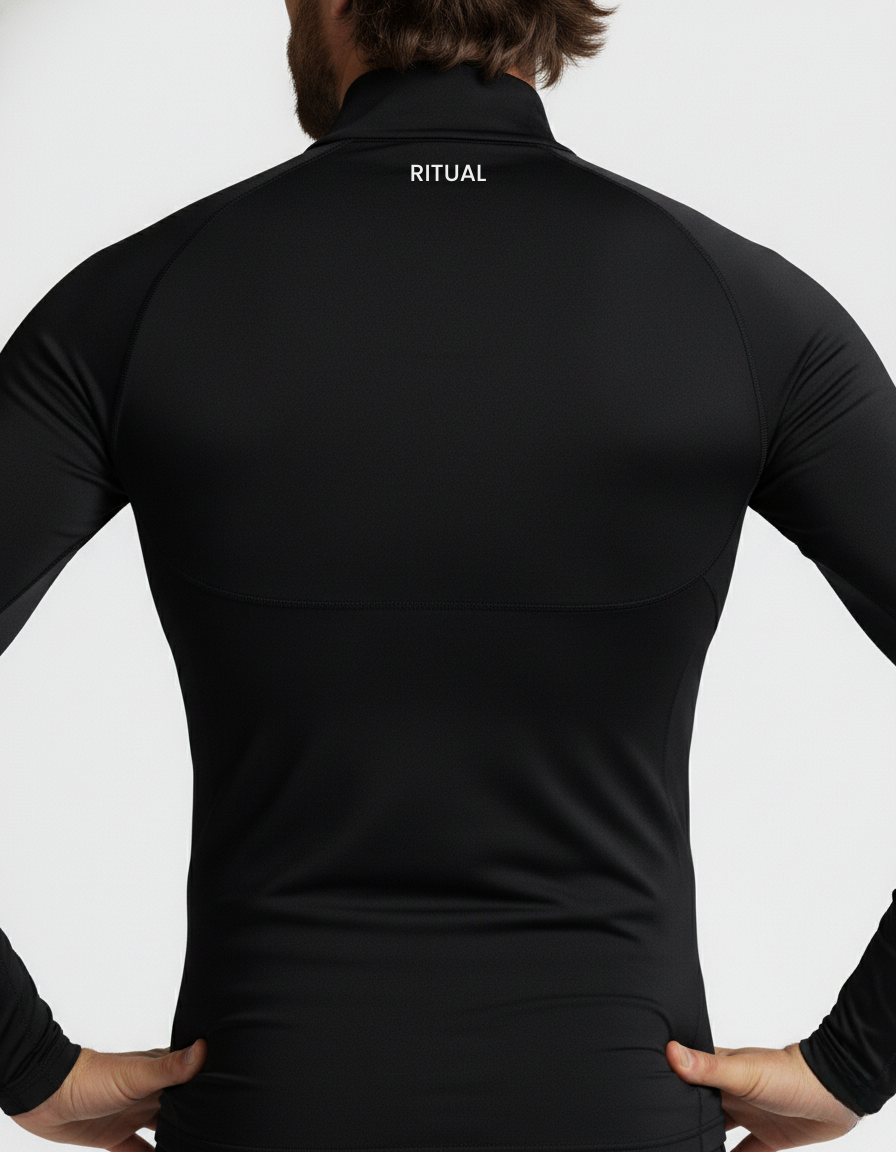RITUAL COMPRESSION QUARTER ZIP LOGO