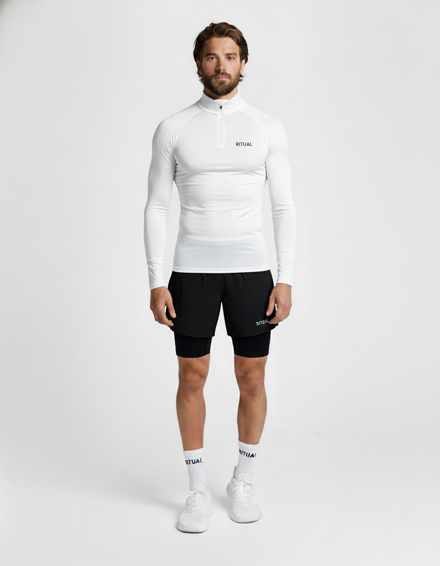 RITUAL COMPRESSION QUARTER ZIP LOGO