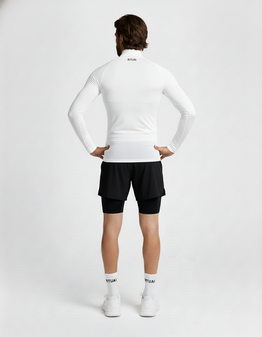 RITUAL COMPRESSION QUARTER ZIP LOGO