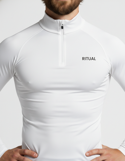 RITUAL COMPRESSION QUARTER ZIP LOGO