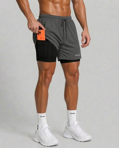 RITUAL 2 in 1 RUNNING SHORTS
